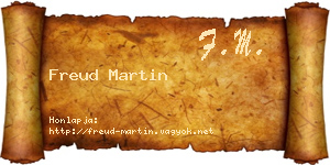 Freud Martin névjegykártya